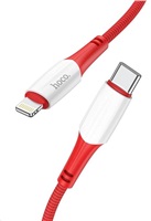 Data kabel HOCO X70 Ferry, USB-C/Lightning (PD), PD20W, 1m, červená