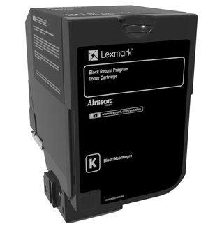 Lexmark 74C20K - originální LEXMARK toner CS720, CS725, CX725 Black Return Programme Toner Cartridge