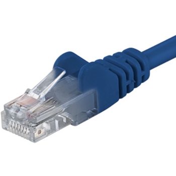 PREMIUMCORD Patch kabel UTP RJ45-RJ45 CAT5e 0.25m modrá